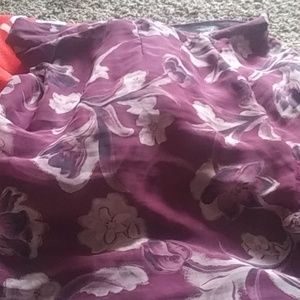 Purple and gray flower skirt